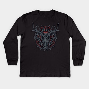 deer skull Kids Long Sleeve T-Shirt